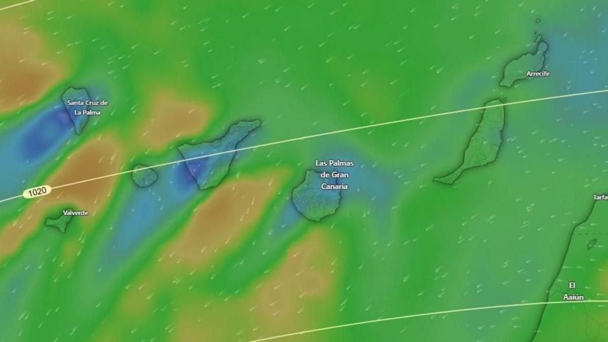 La calima y el viento marcan el pronóstico del tiempo de la Aemet para este viernes en Canarias con subida de temperaturas