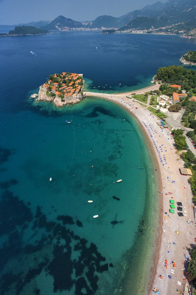 Isla Sveti Stefan, Montenegro.