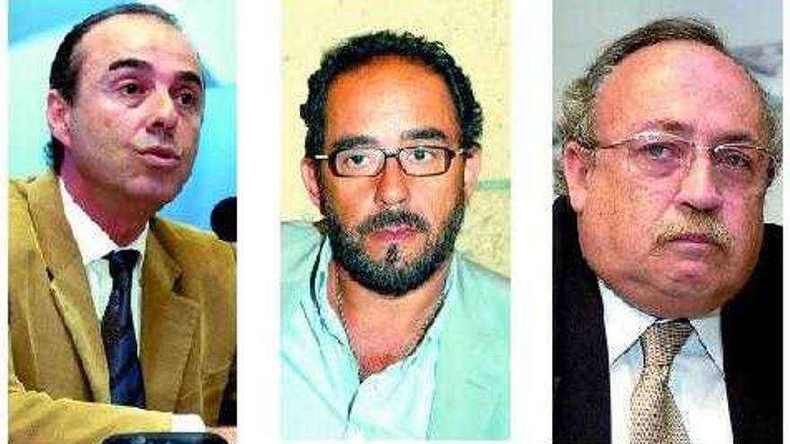 Miguel Zerolo, Jorge Bethencourt y Luis Suárez Trenor.