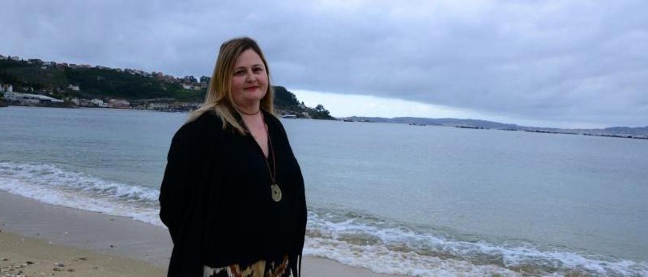 Laura Ogando, onte na praia de Banda do Río.   | // GONZALO NÚÑEZ