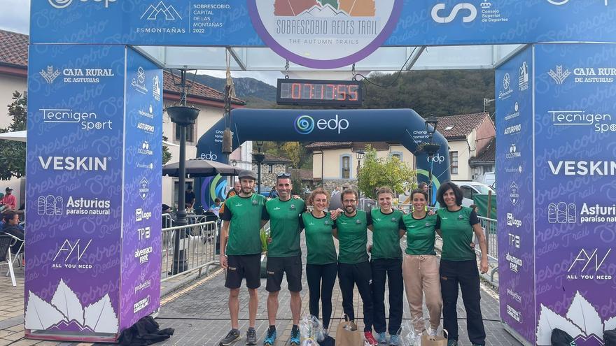 La selección extremeña de trail brilla en Asturias