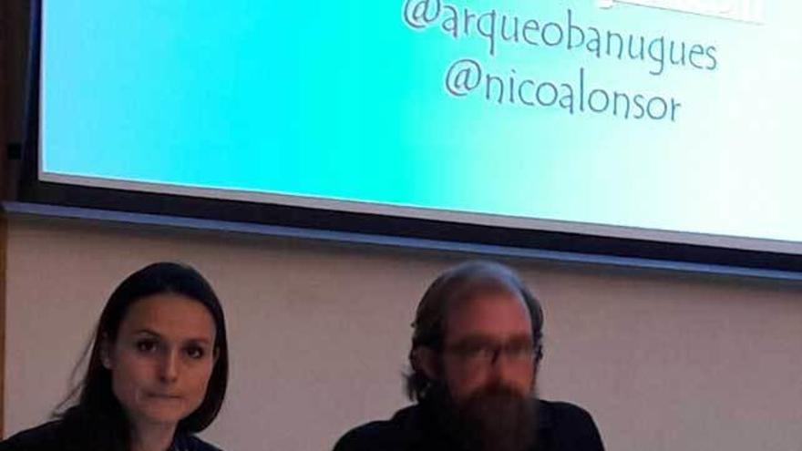 Los especialistas Zaida Hernández y Nicolás Alonso, en Glasgow.