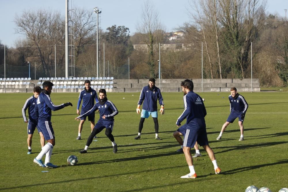 Entrenamiento del Oviedo en El Requexón