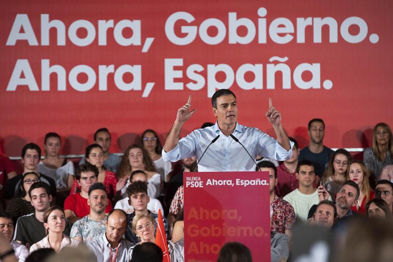 Mitin de Pedro Sánchez en València