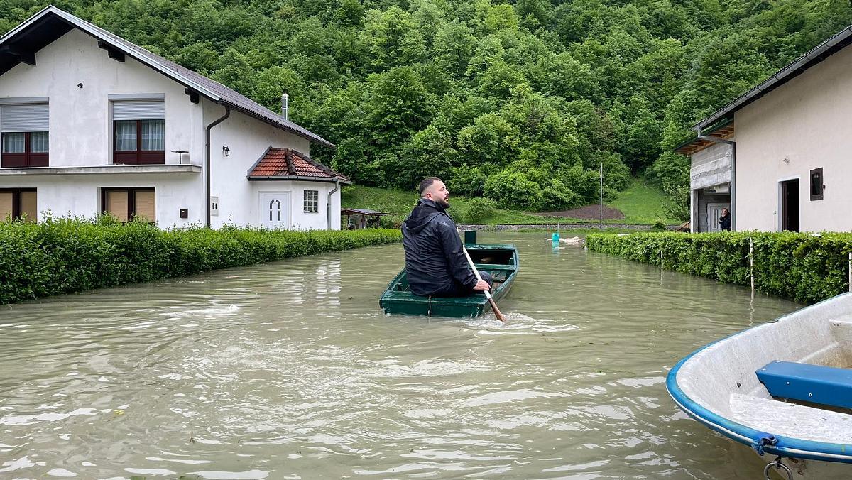 Inundaciones en la zona de los Balcanes este mayo de 2023.