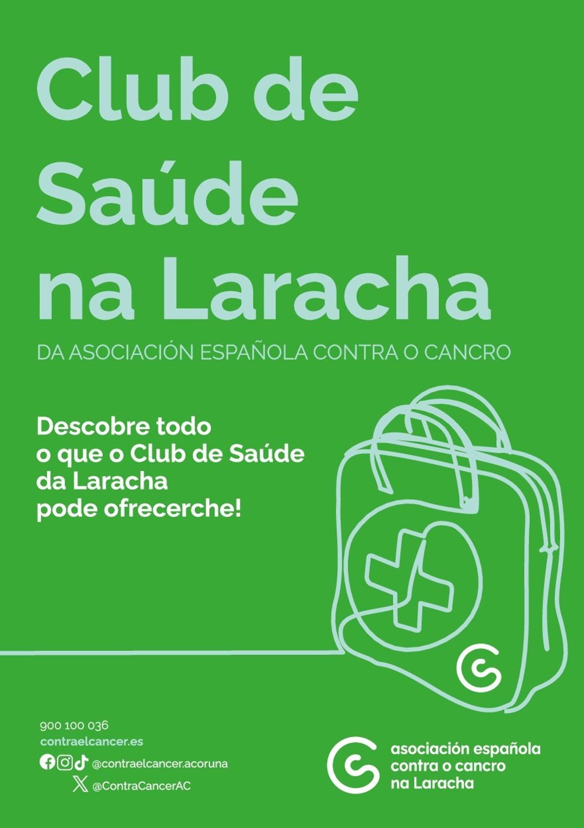 Cartel promocional do Club de Saúde da Laracha.