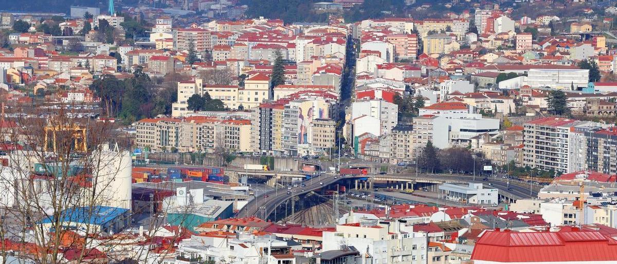 Vista general del barrio de Teis