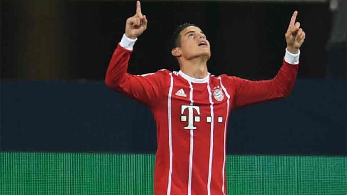 James Rodríguez marcó su primer gol con el Bayern