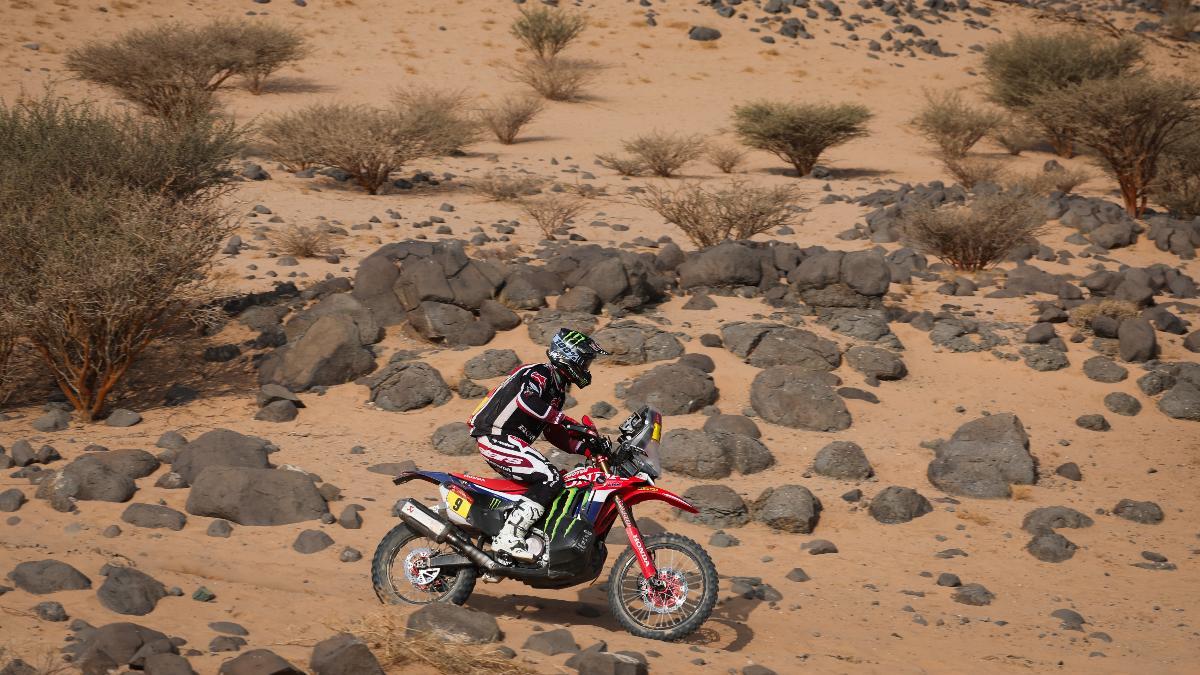 Ricky Brabec (Honda), durante la etapa