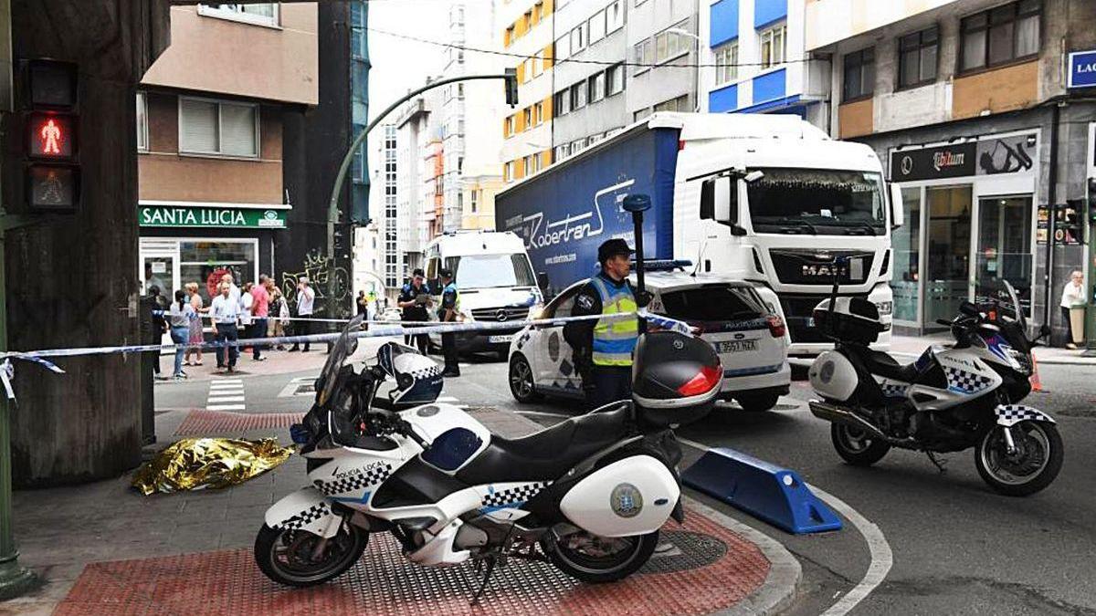 Atropello mortal ocurrido en julio del año pasado en el centro de A Coruña.