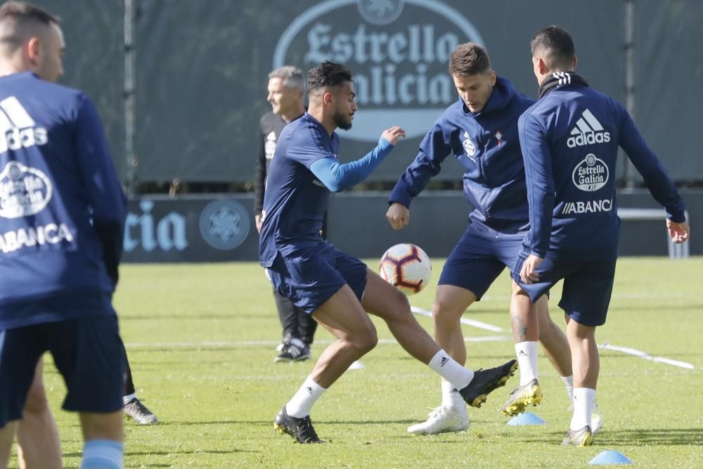 El Celta prepara con Aspas el partido ante el Girona