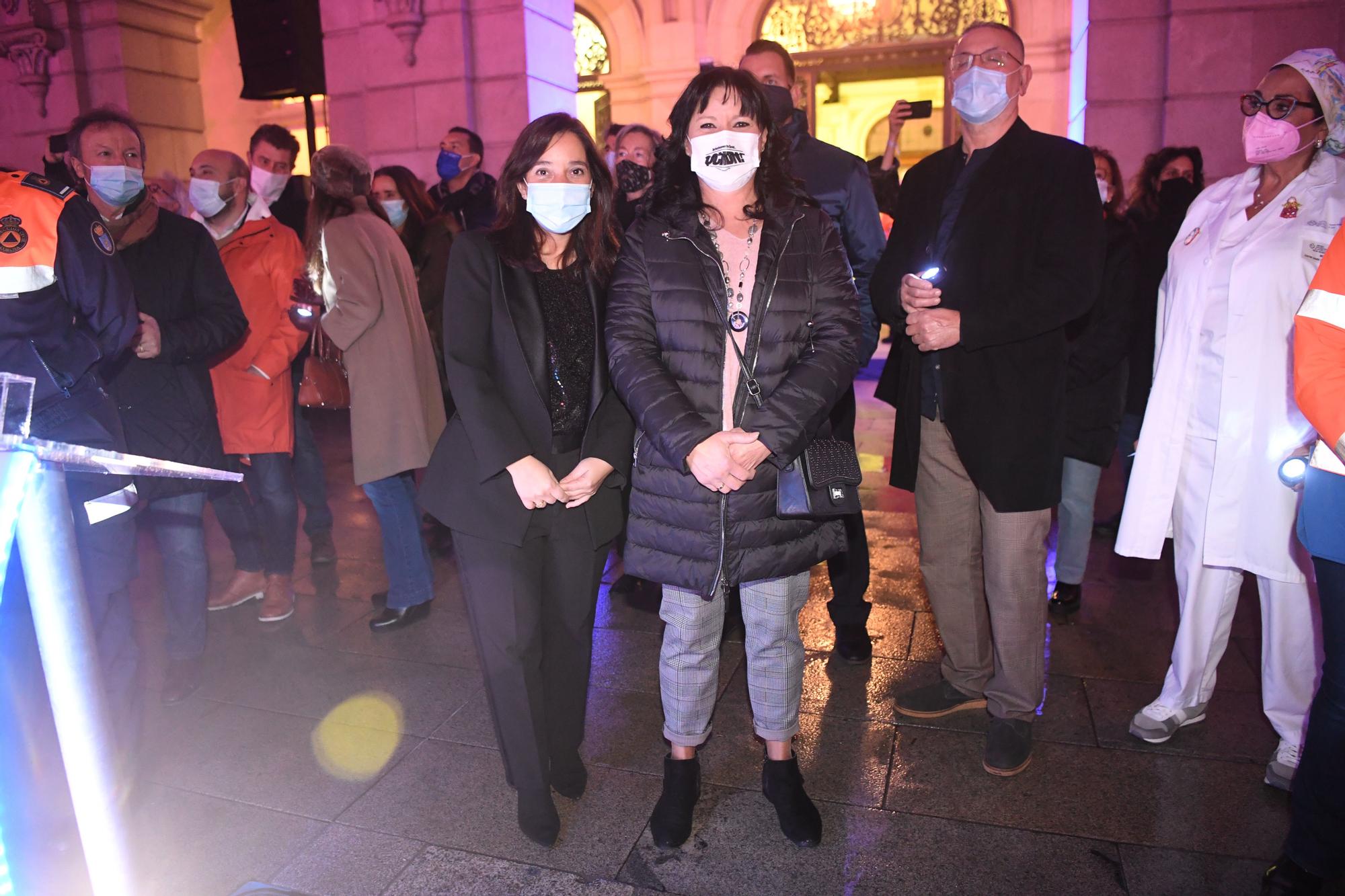 Encendido del alumbrado navideño en A Coruña