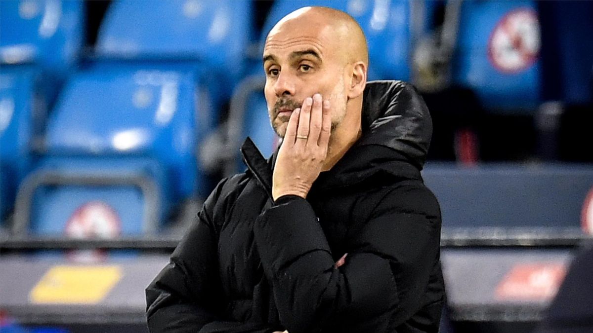 Guardiola durante la vuelta de las semifinales de la Champions contra el PSG