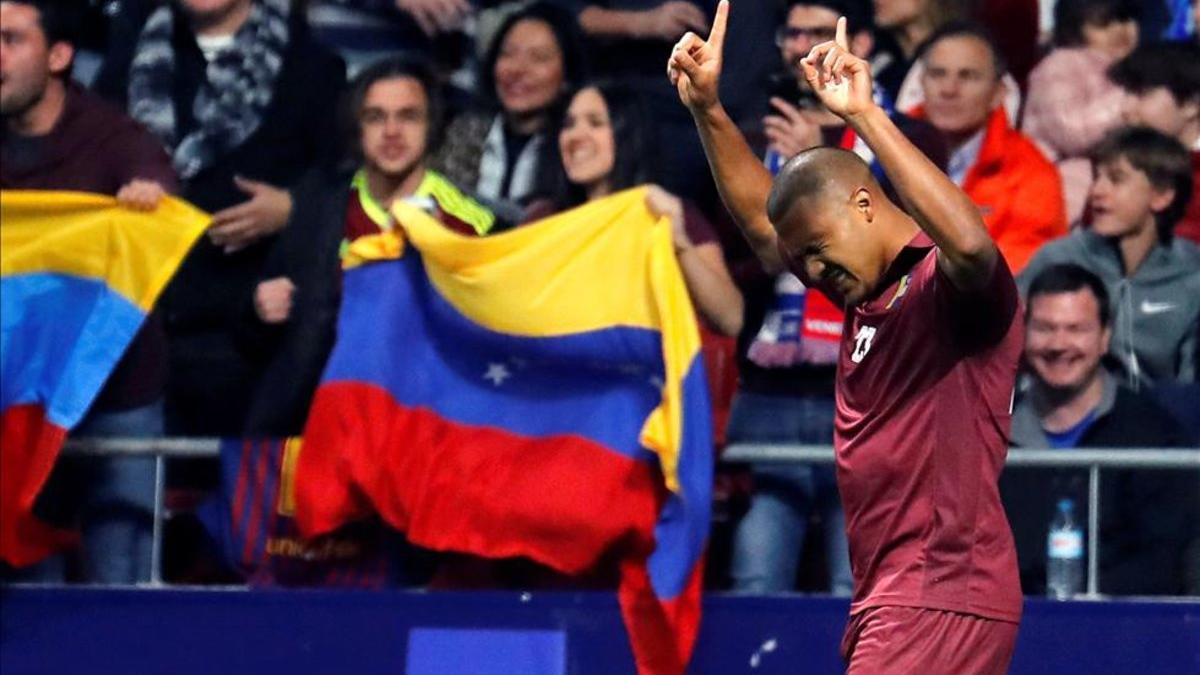 Rondón fue la figura de Venezuela en el amistoso ante Argentina