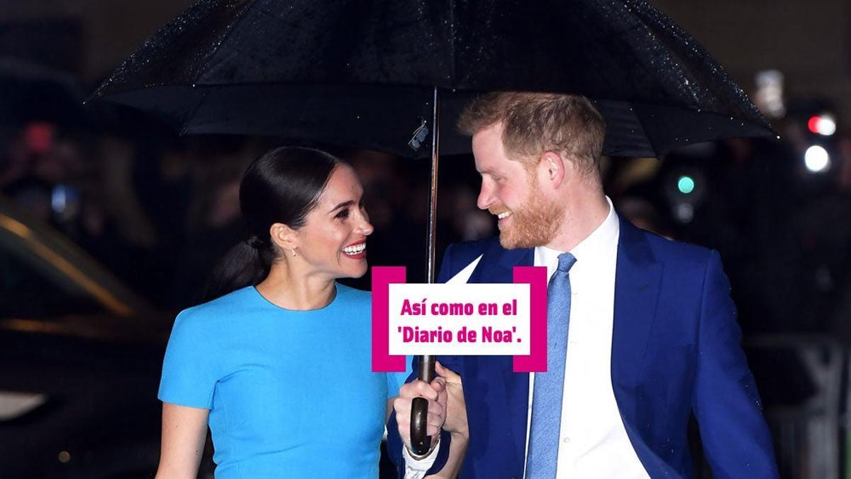 Meghan Markle y príncipe Harry en su primer posado