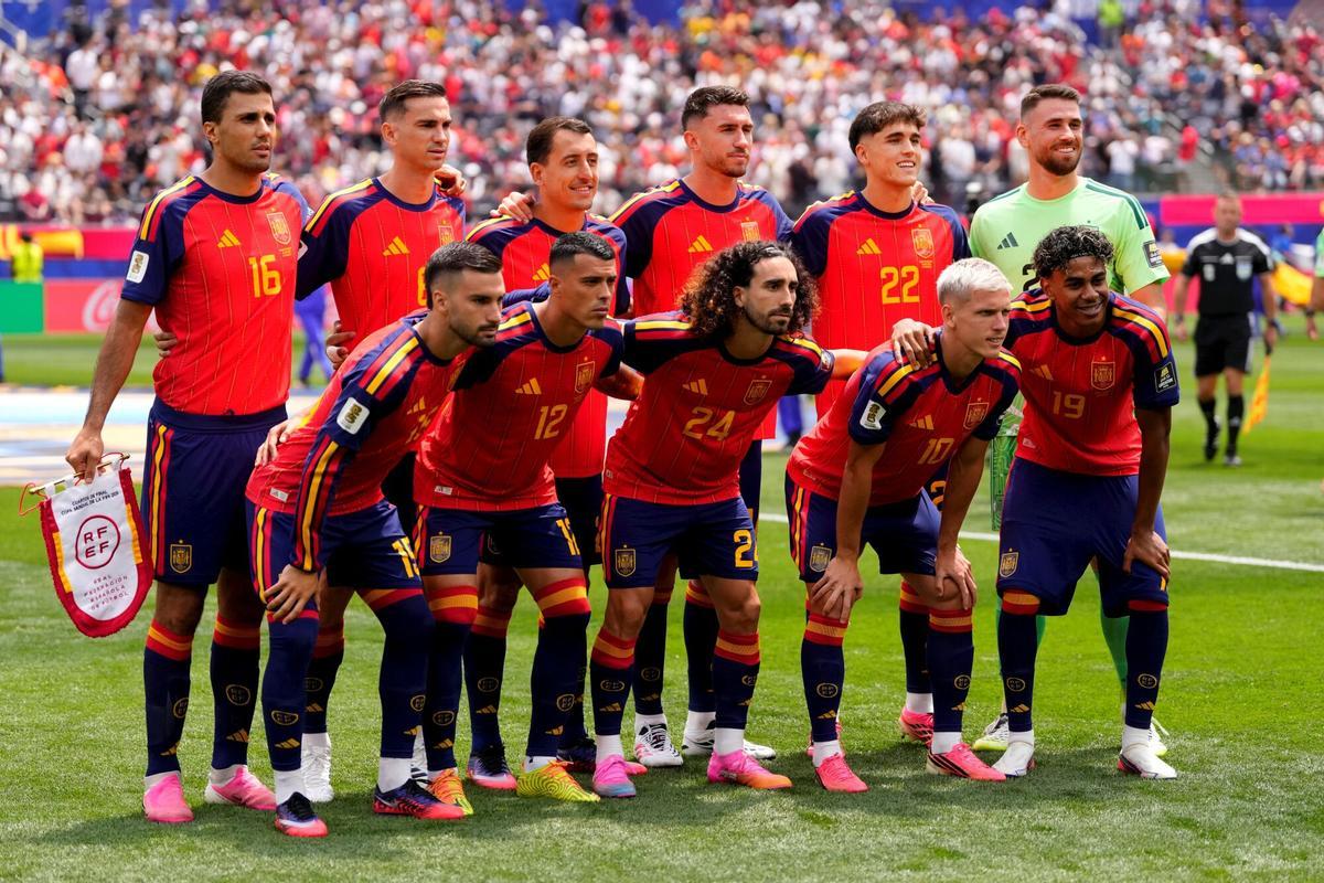 Once titular, con Pedri como gran ausencia. Once titular, con Pedri como gran ausencia.