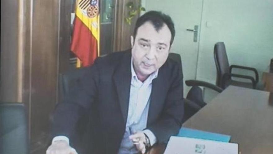 Manuel Cobo declaró como testigo a través de una videoconferencia.