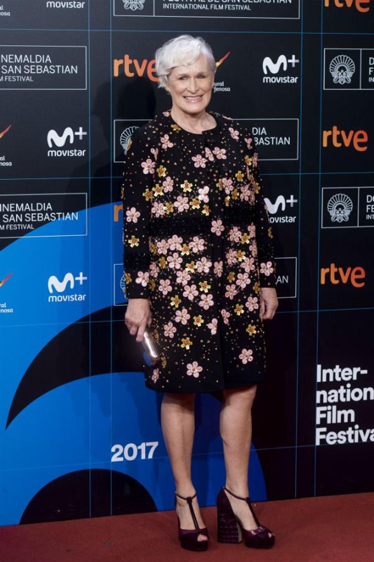 Glenn Close en la gala de clausura del Festival de cine de San Sebastián