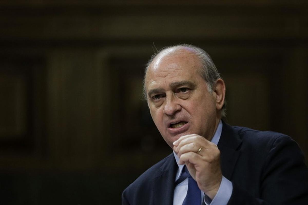 El ministro del Interior, Jorge Fernández Díaz, en el Congreso.