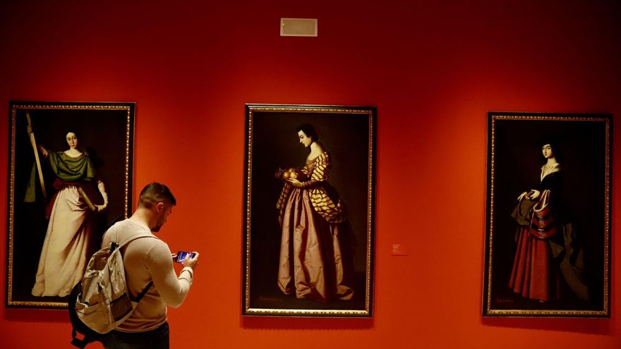 El Thyssen de Málaga procesiona a las santas del taller de Zurbarán del Bellas Artes de Sevilla