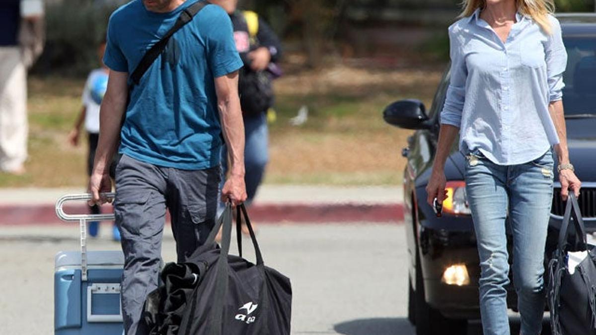 Patrick Dempsey y Jillian Fink llegan al partido de uno de sus hijos en Los Ángeles