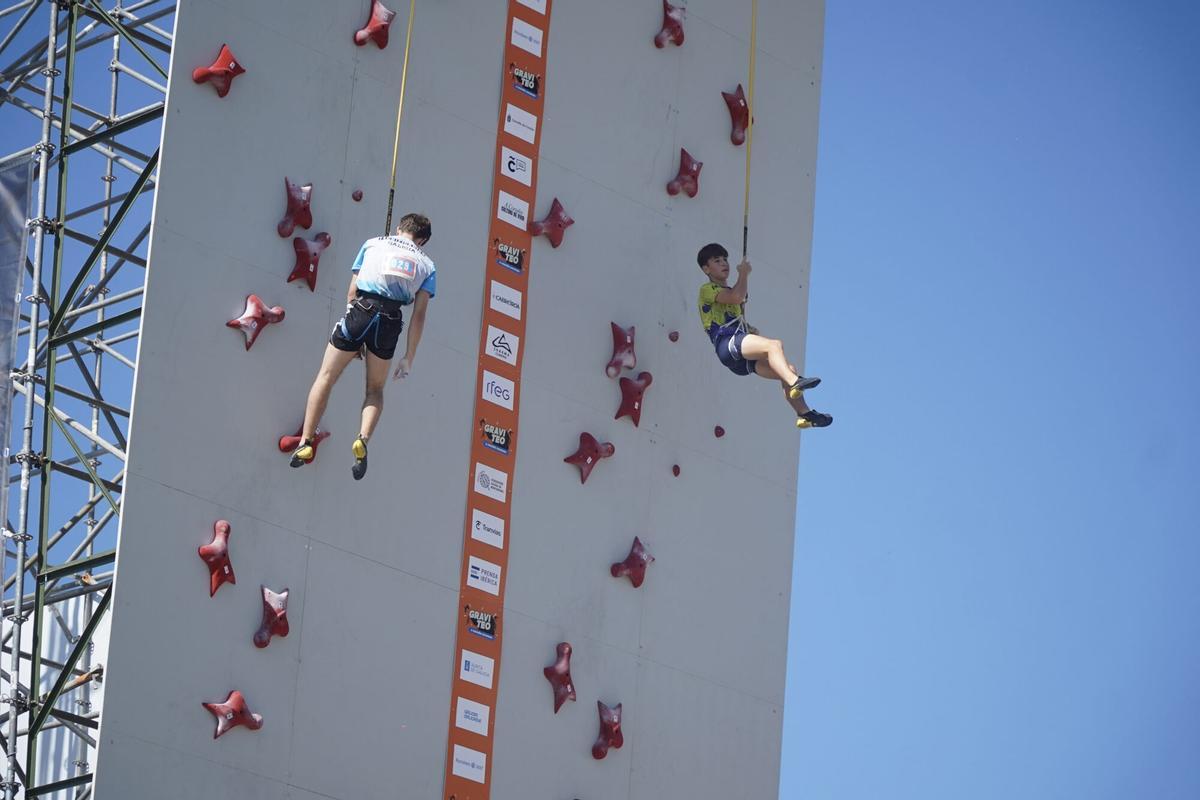 Final del Open juvenil de Escalada de Velocidad en GRAVITEO A Coruña Xacobeo
