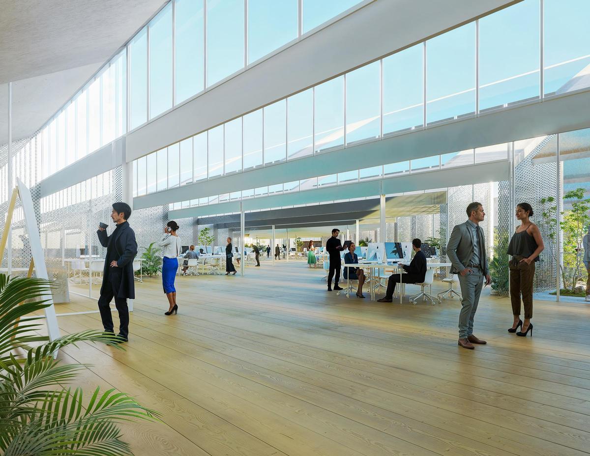 Recreación del Fira Barcelona Innovation Hub en el Palau del Vestit.