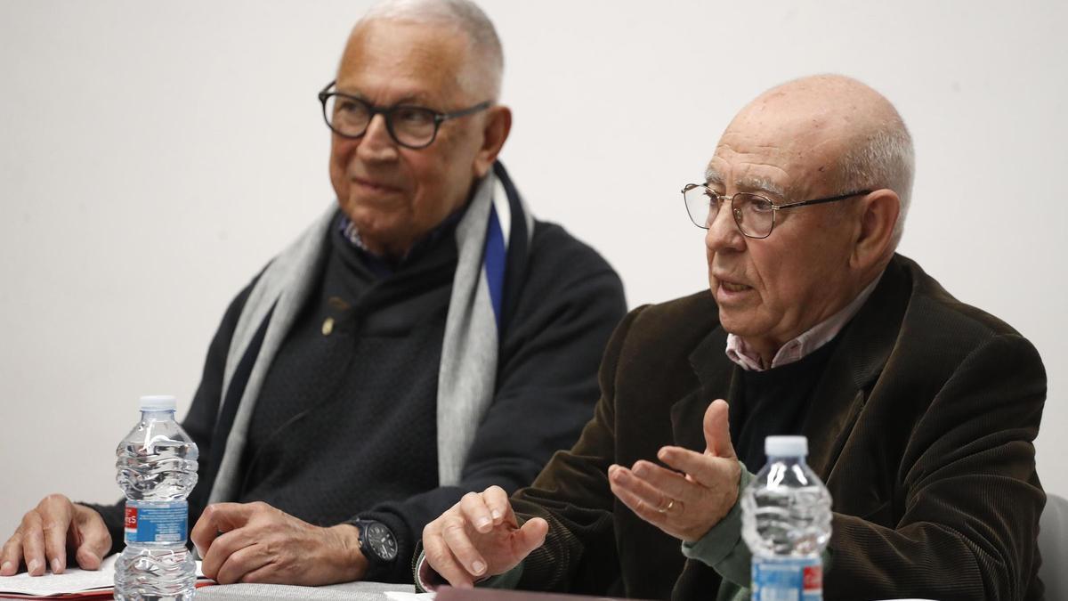 Fernando Delgado y Jesús Prado en la presentación del libro
