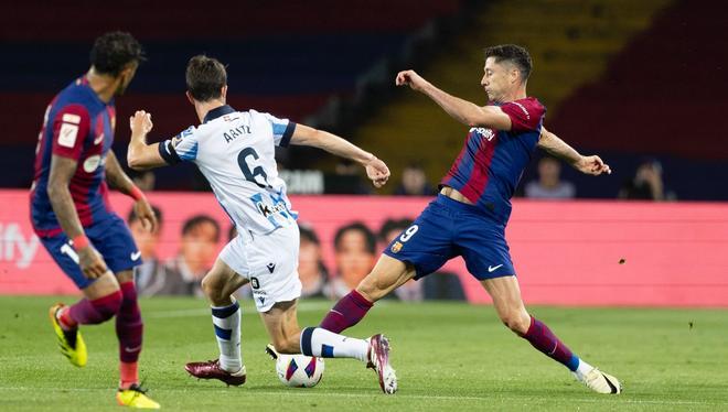 FC Barcelona - Real Sociedad, el partido de la liga EA Sports, en imágenes