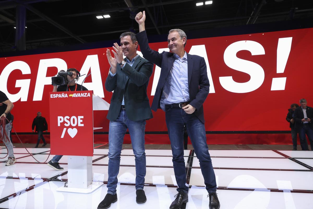 Pedro Sánchez y José Luis Rodríguez Zapatero.