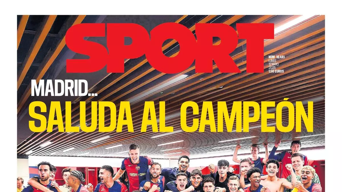 La portada de SPORT de hoy, lunes 12 de mayo de 2025