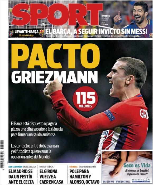 Las portadas de la prensa deportiva