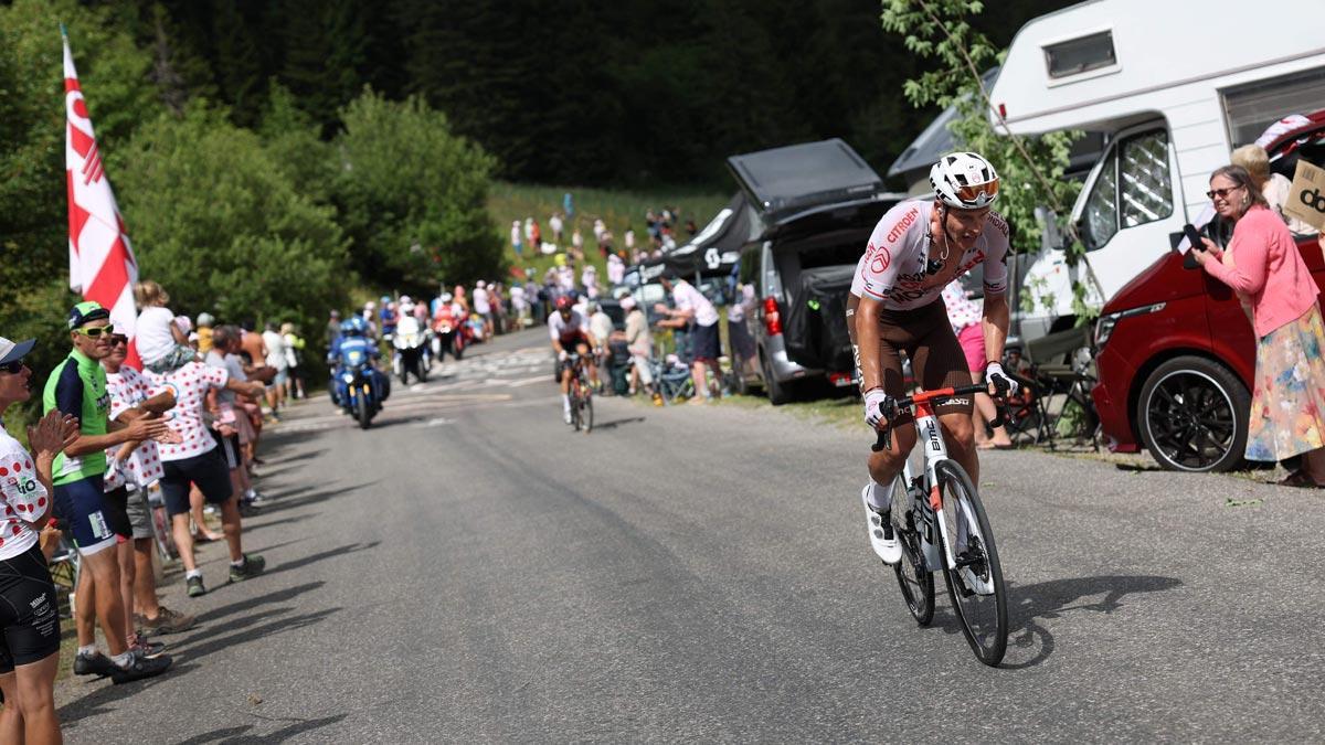 Jungels, durante la etapa de hoy