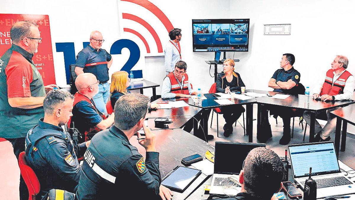 Primer Cecopi reunido el 30 de octubre de 2024 a las 6 de la mañana. Del primer Cecopi, reunido el 29 de octubre, no existen fotografías oficiales.