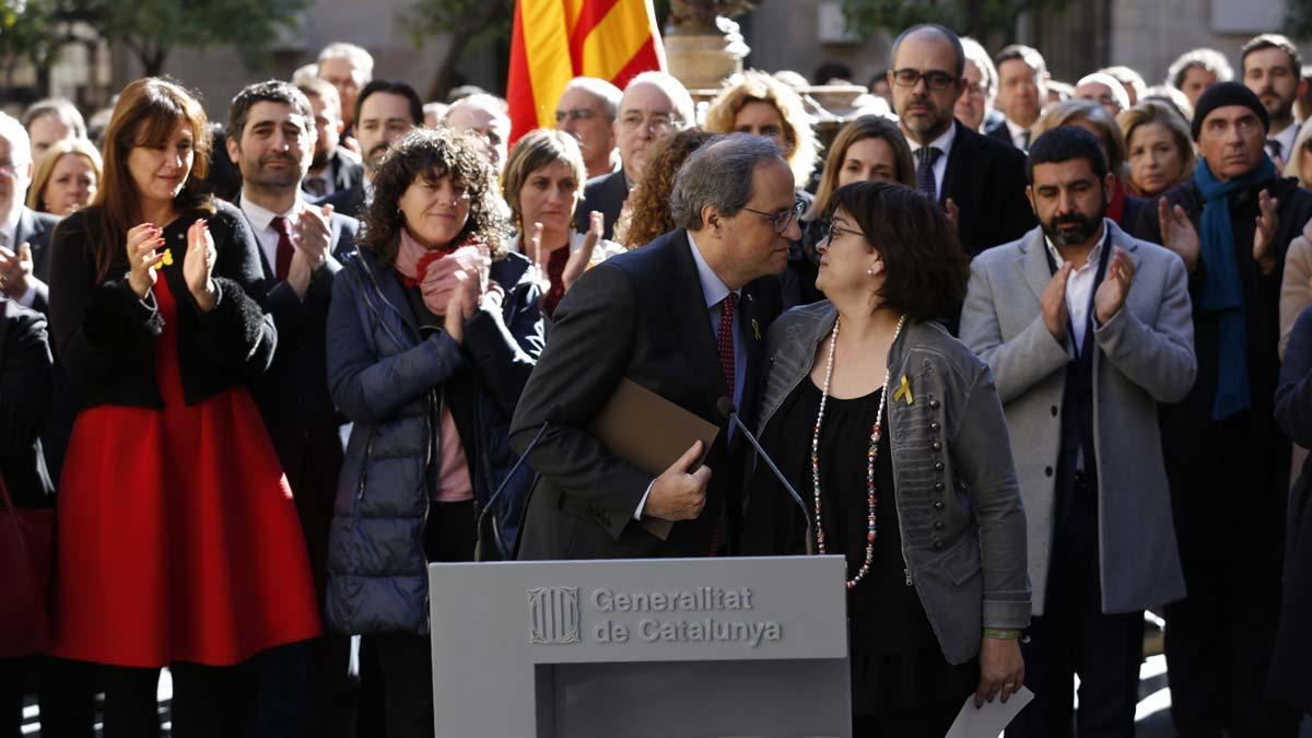 Quim Torra a los políticos presos: "No estáis solos"