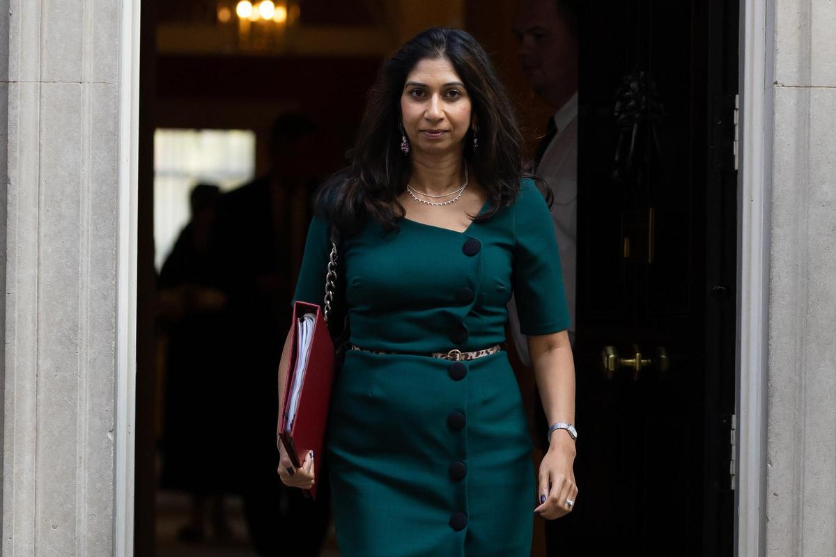 La exministra del Interior de Reino Unido Suella Braverman.