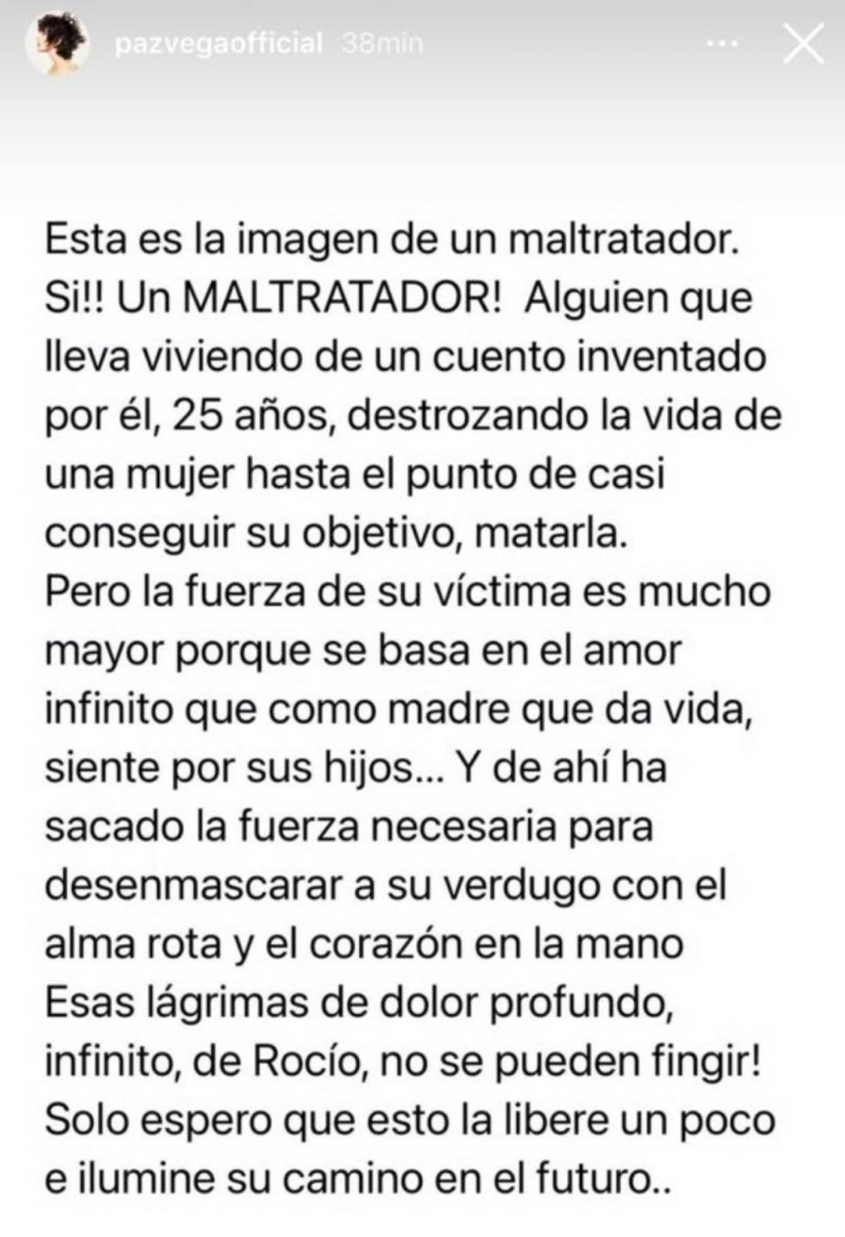 El mensaje de Paz Vega contra Antonio David en 2021
