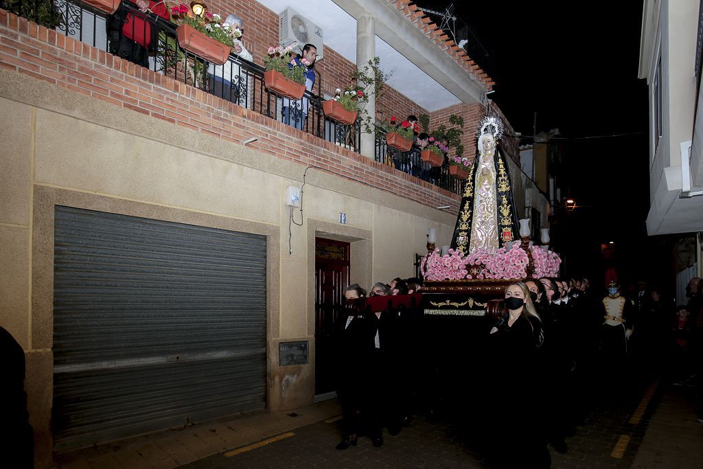 Semana Santa de Lorca 2022: Virgen de la Soledad del Paso Negro, iglesia y procesión