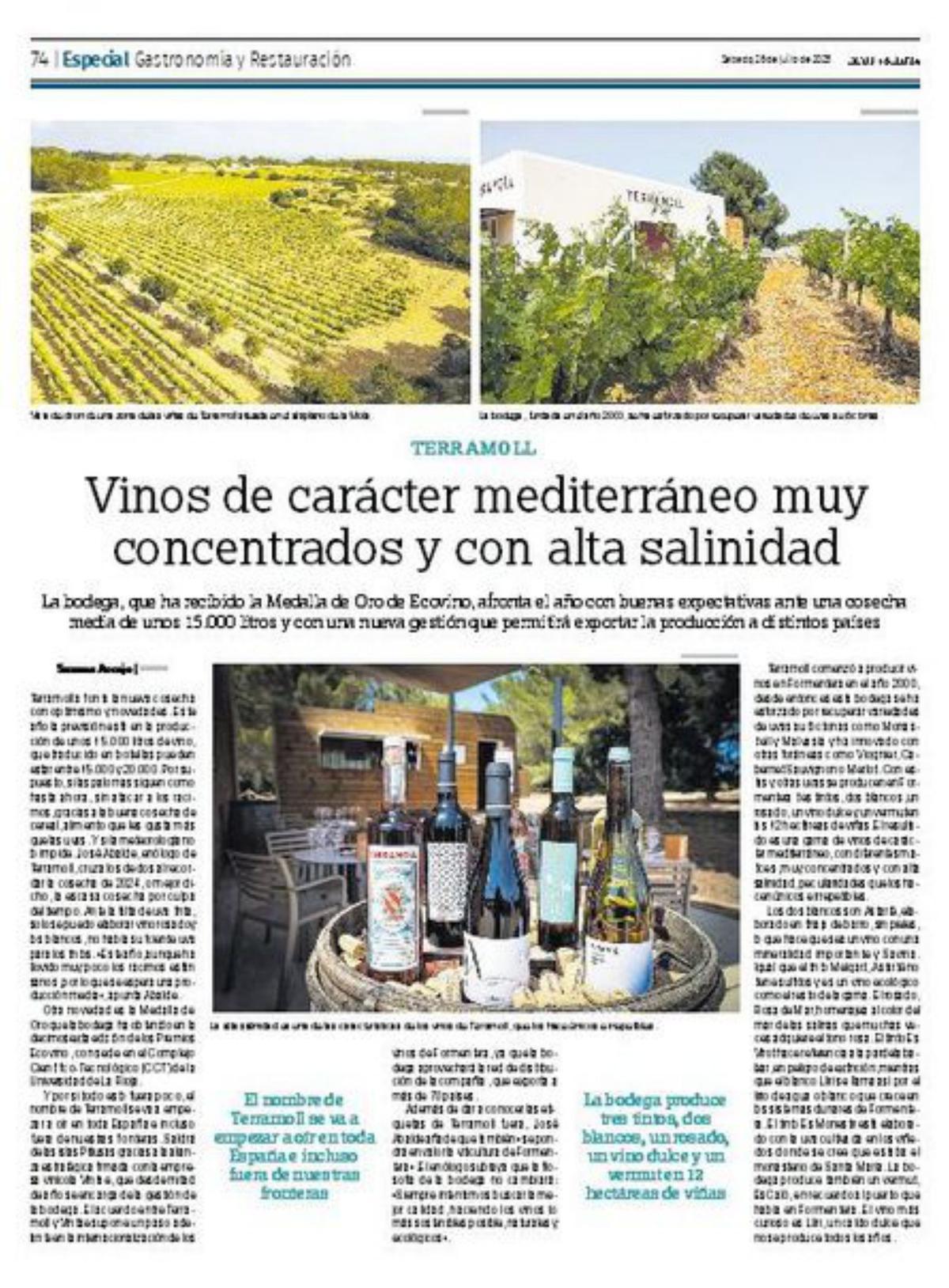 Historia de vinos locales.