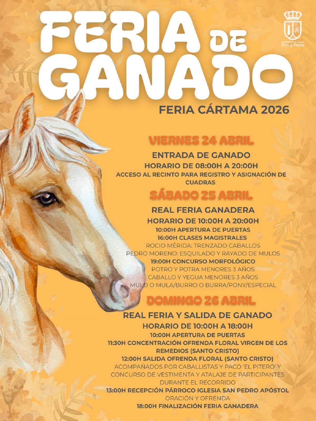 Cartel de la Feria de Ganado de Cártama 2026-