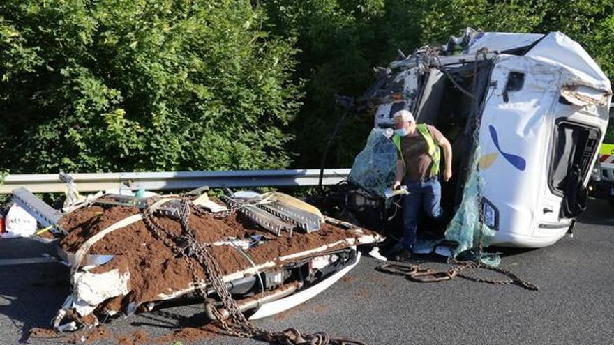 Accidente producido en Dueñas, Palencia.