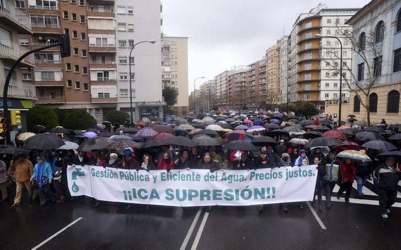 Manifestación contra el ICA en Zaragoza