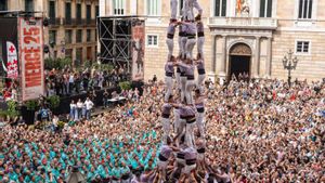 Exhibició de castells de gamma extra a Sant Jaume