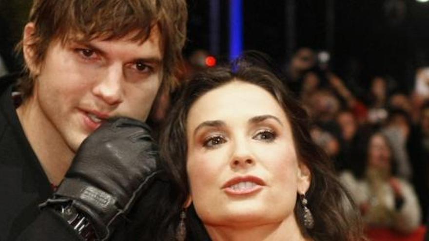 Ashton Kutcher y Demi Moore.