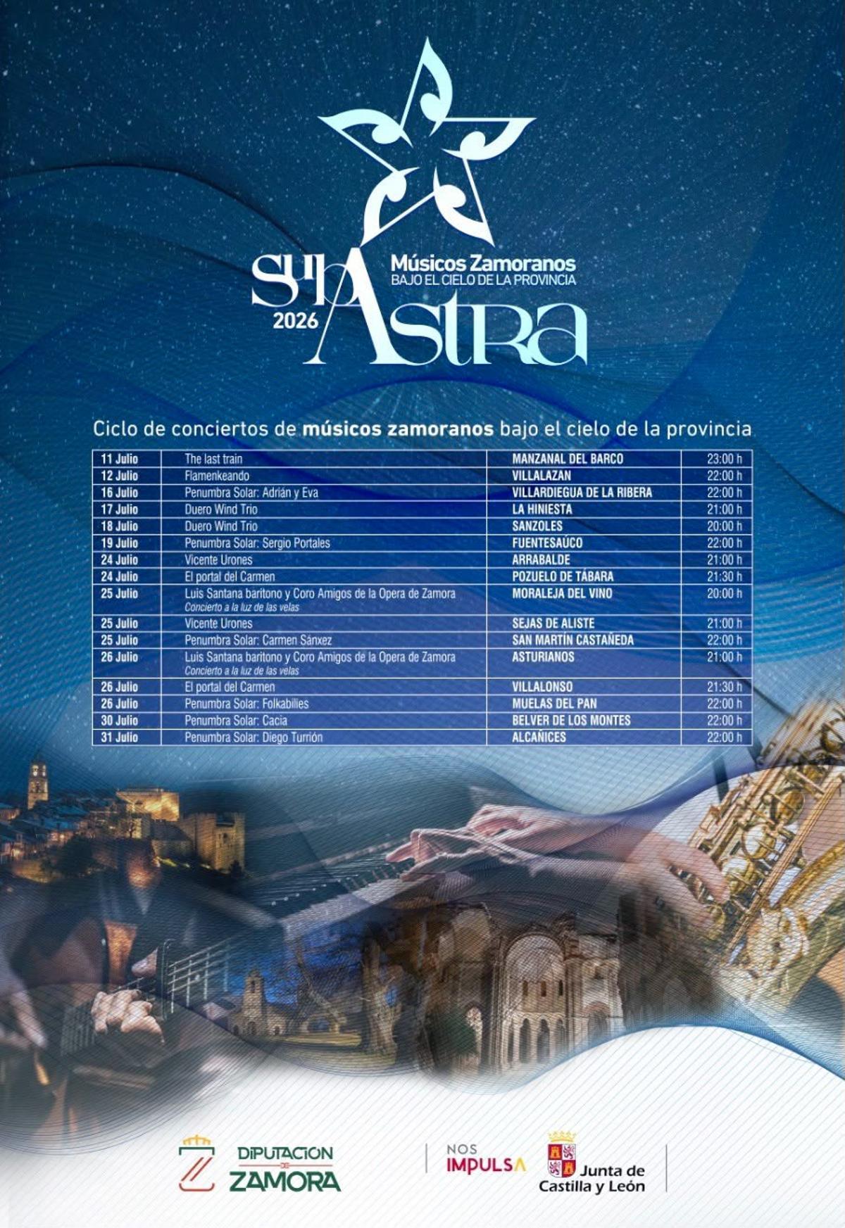 Programa de conciertos "Sub Astra. Músicos zamroanos bajos el cielo de la provincia"