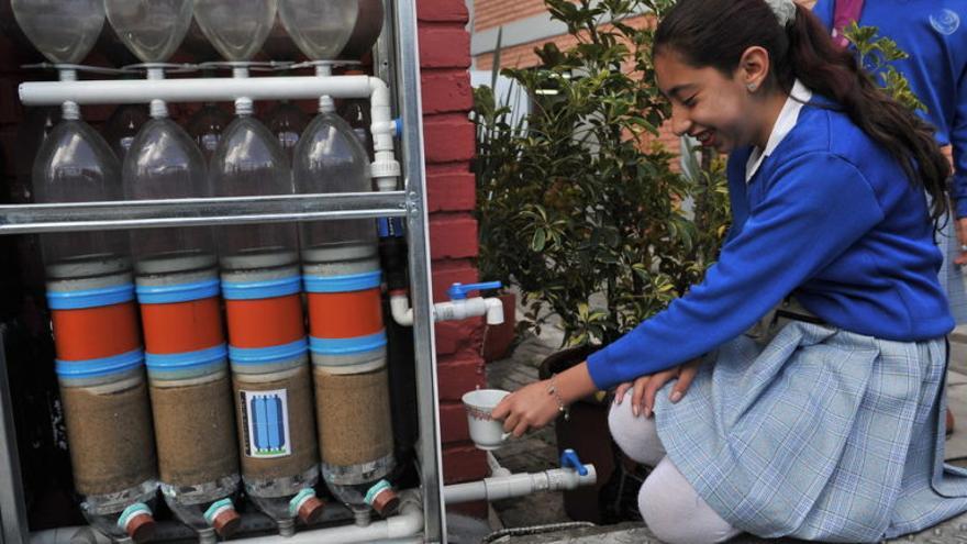 Ekomuro en un colegio de Bogotá