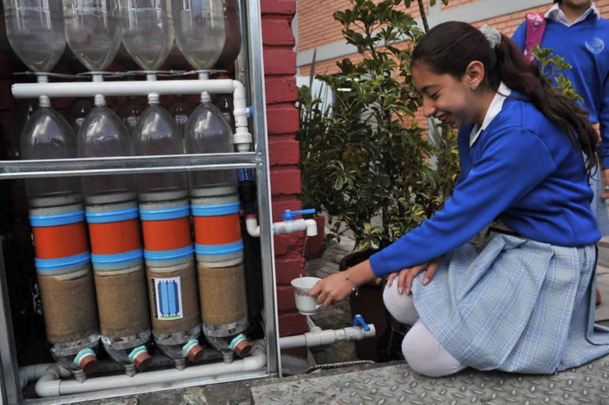 Ekomuro en un colegio de Bogotá