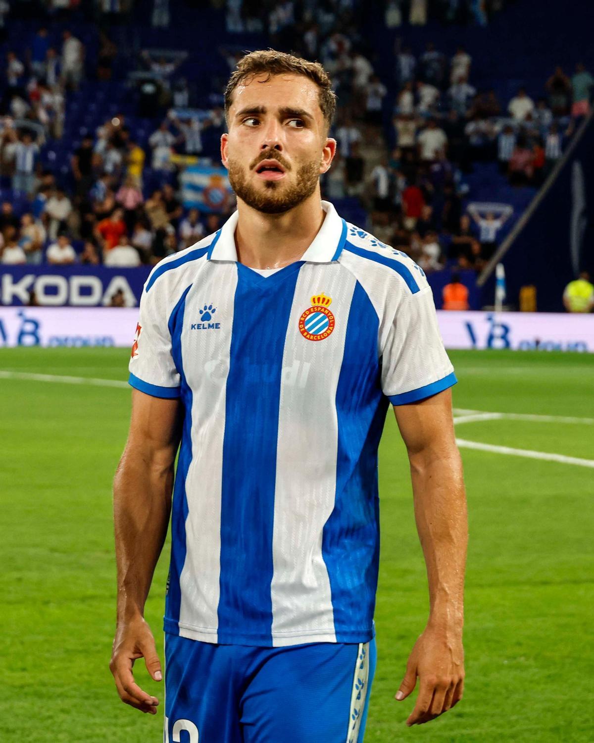 José Salinas, durante un encuentro de esta temporada con el Espanyol.