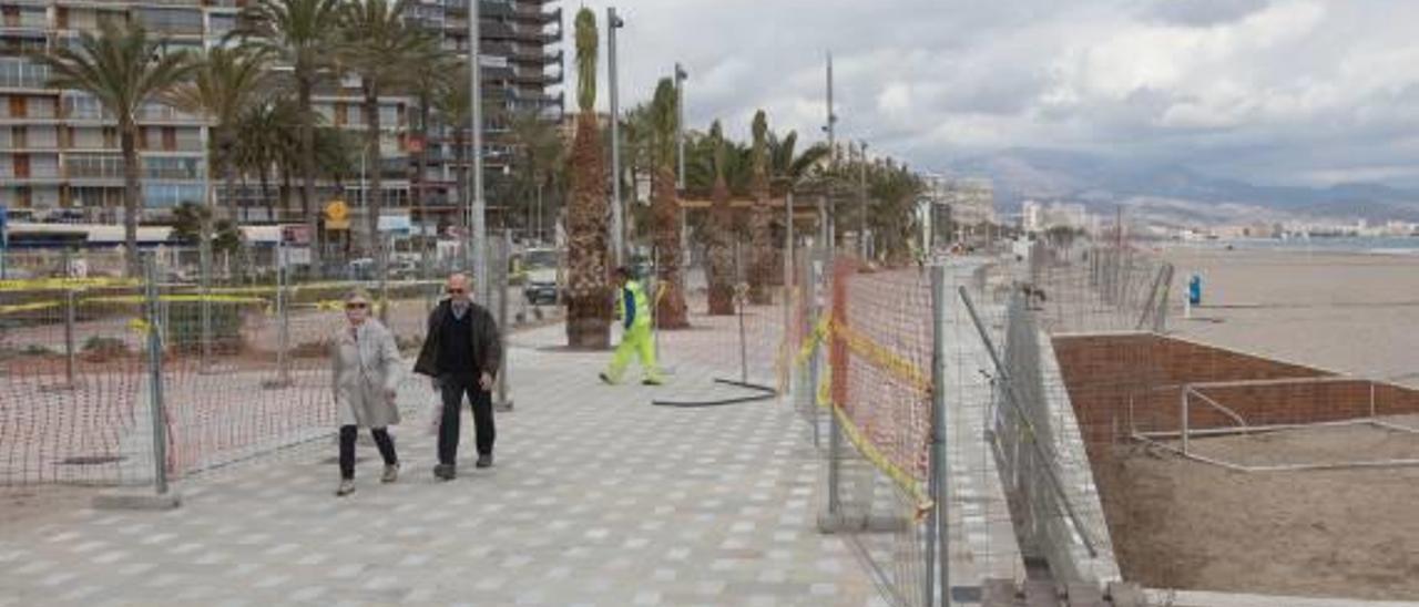 Obras contrarreloj para abrir el paseo de la avenida de Niza