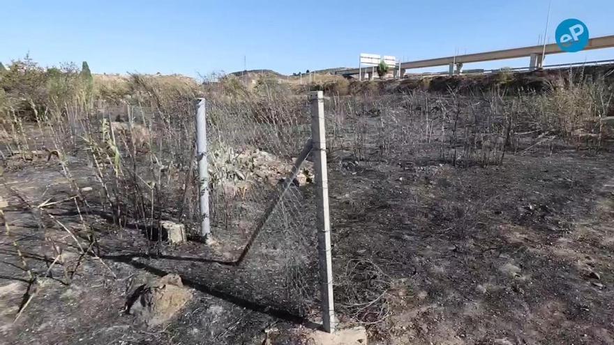 Nuevo incendio en la Fuente de la Junquera de Zaragoza: arden unos campos de cultivo junto a la Z-40